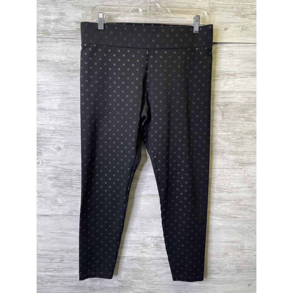 LOFT Outlet Leggings Womens Medium Polka Dot Stretch Slim Yoga Pants‎ 413611